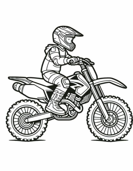 Dirt Bike Coloring Page